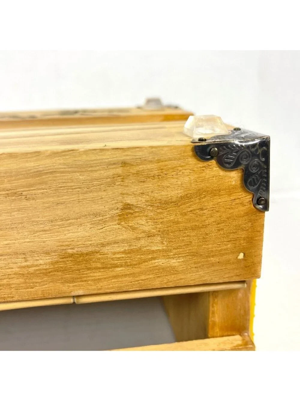 Artisanal Decorative Storage Crate Planter OOAK Wooden CD Box Organizer Boho
